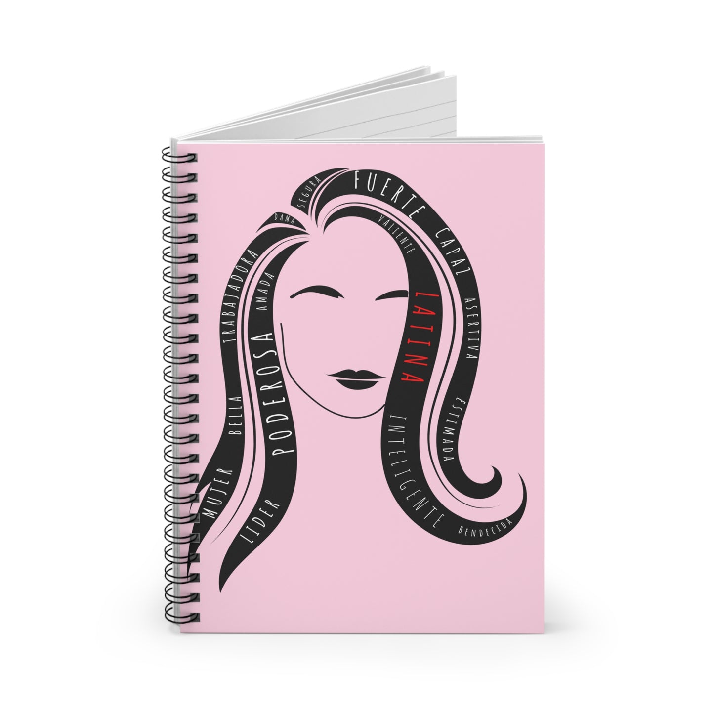 Fuerza Latina Pink Spiral Notebook - Ruled Line