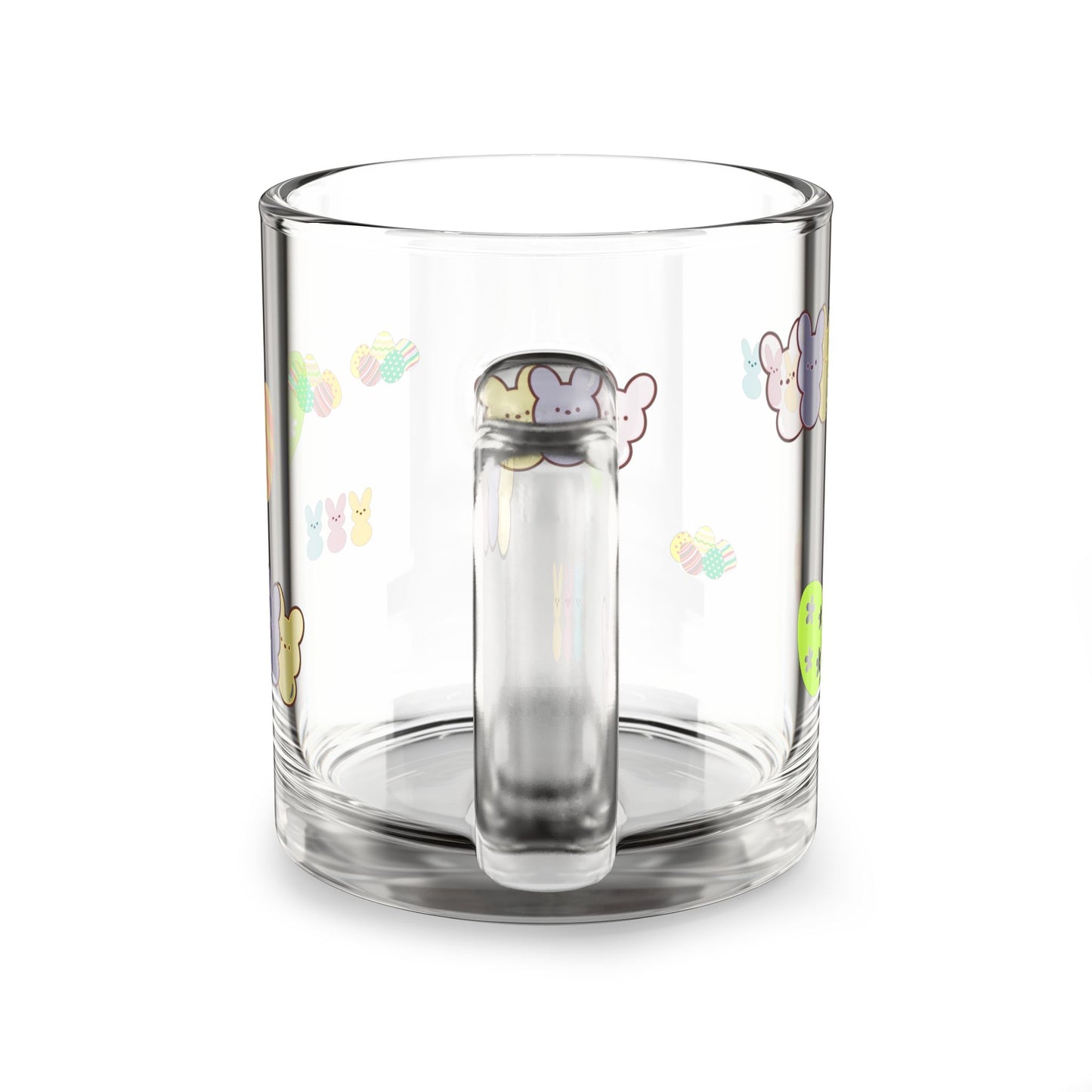 Cute Easter Bunny Glass Mug, 10oz - Spring Drinkware for Kids, Perfect Gift for Easter, Holiday Coffee Mug, Decorative Kitchen Decor