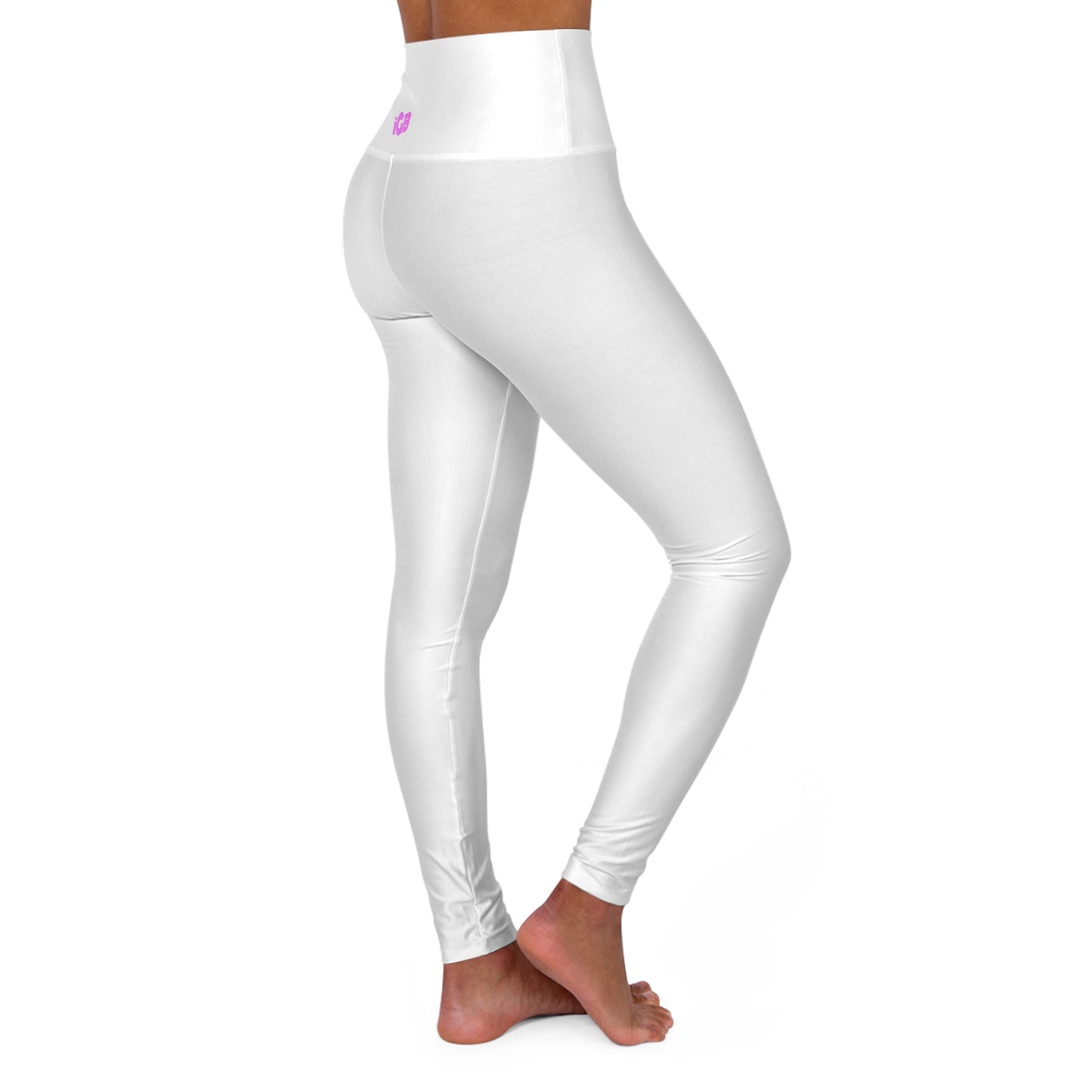 iGB Fits High Waisted White Yoga Leggings, Activewear, Workout Tights, Athletic Leggings, Fitness Apparel, Comfortable Leggings for Yoga or Gym