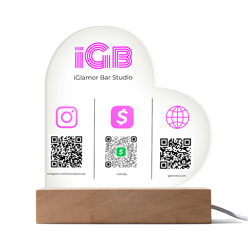 CustiGB in shop  QR code Business Social Media Sign