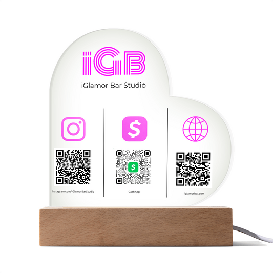 CustiGB in shop  QR code Business Social Media Sign