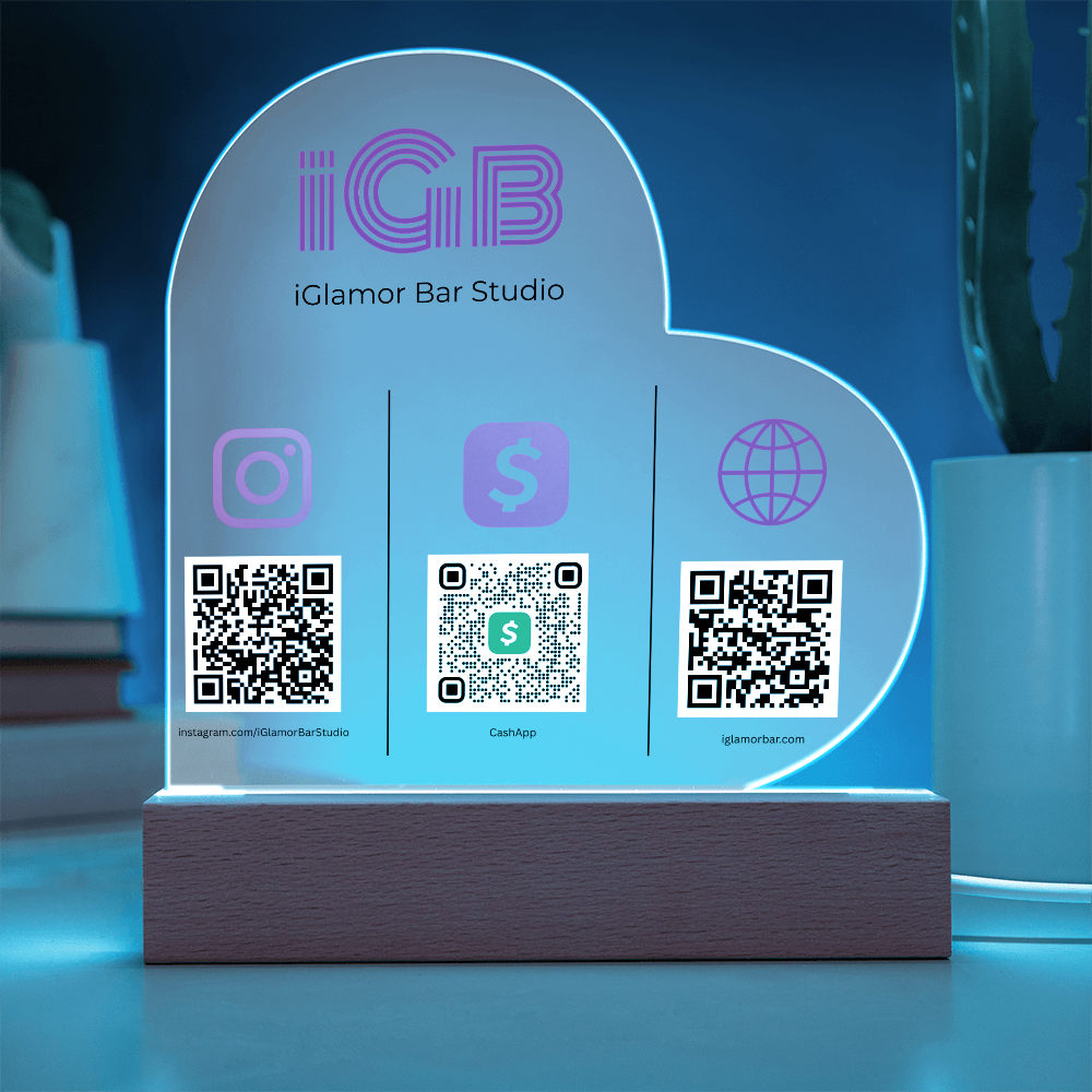 CustiGB in shop  QR code Business Social Media Sign