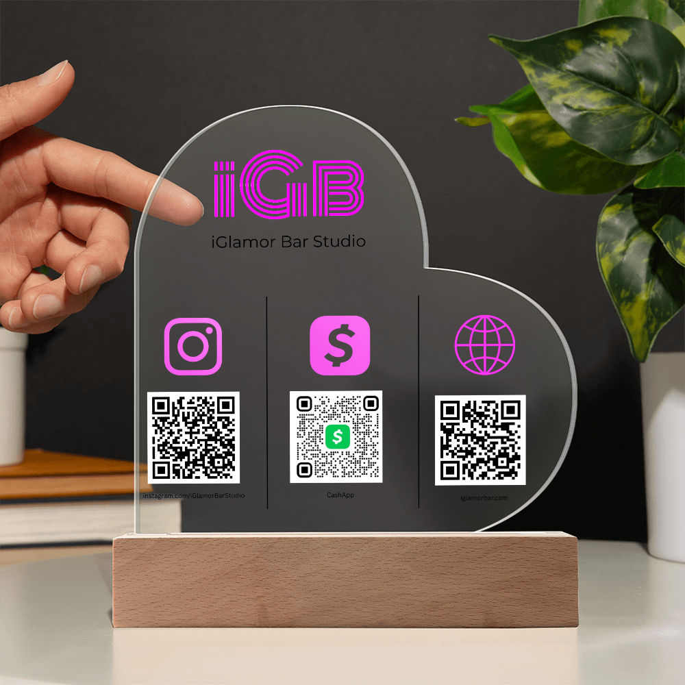 CustiGB in shop  QR code Business Social Media Sign