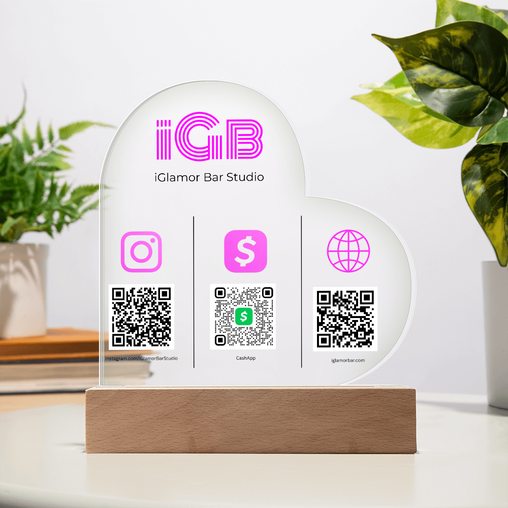 CustiGB in shop  QR code Business Social Media Sign