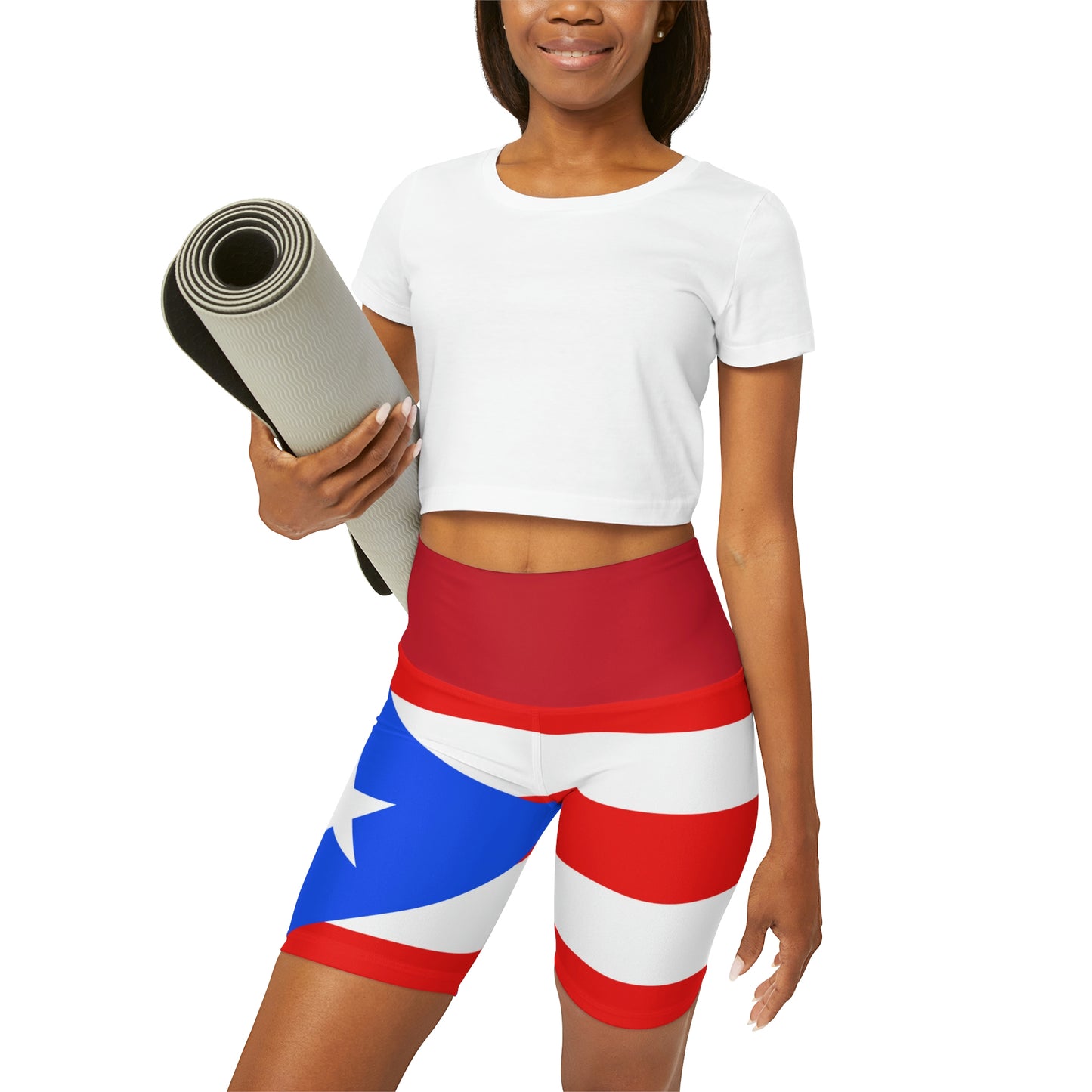 Puerto Rico High Waisted Biker Shorts