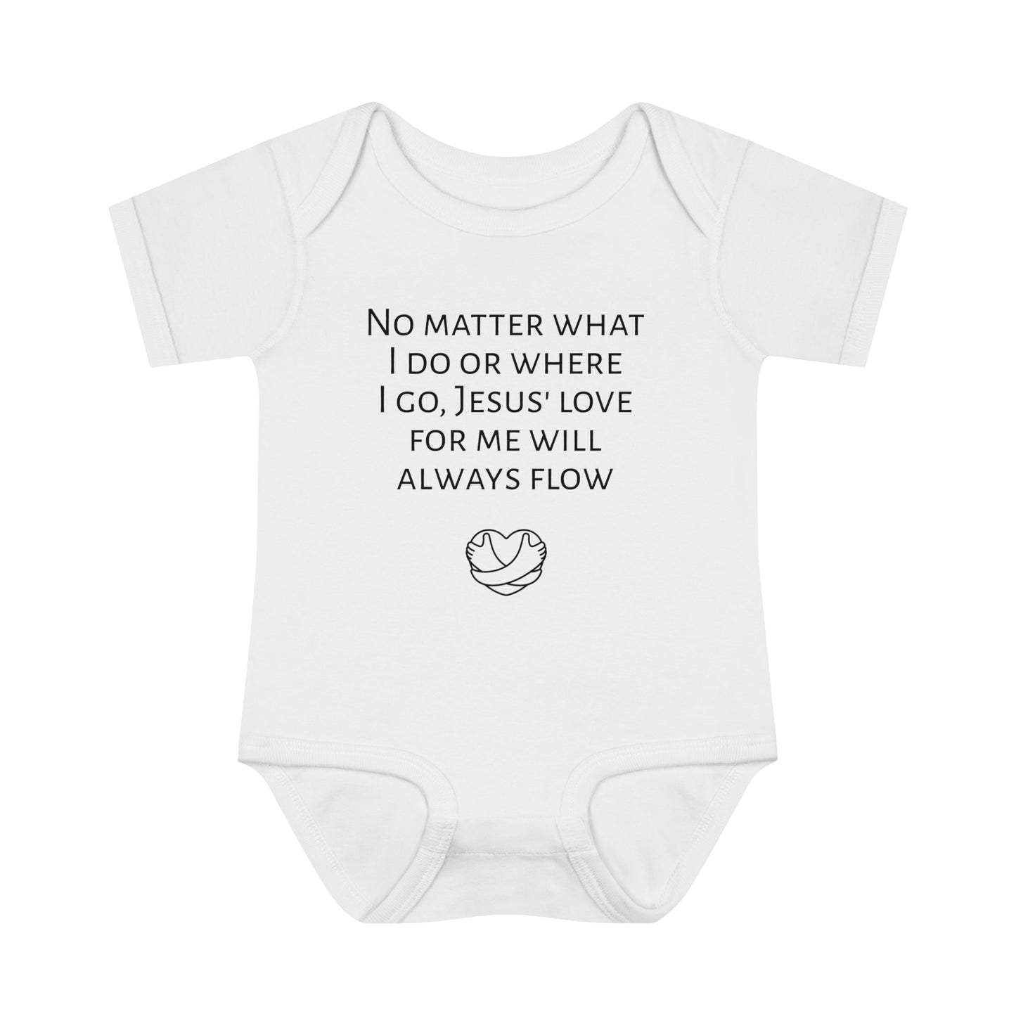 Jesus' Love For Me Will Always Flow, Infant Baby Rib Bodysuit