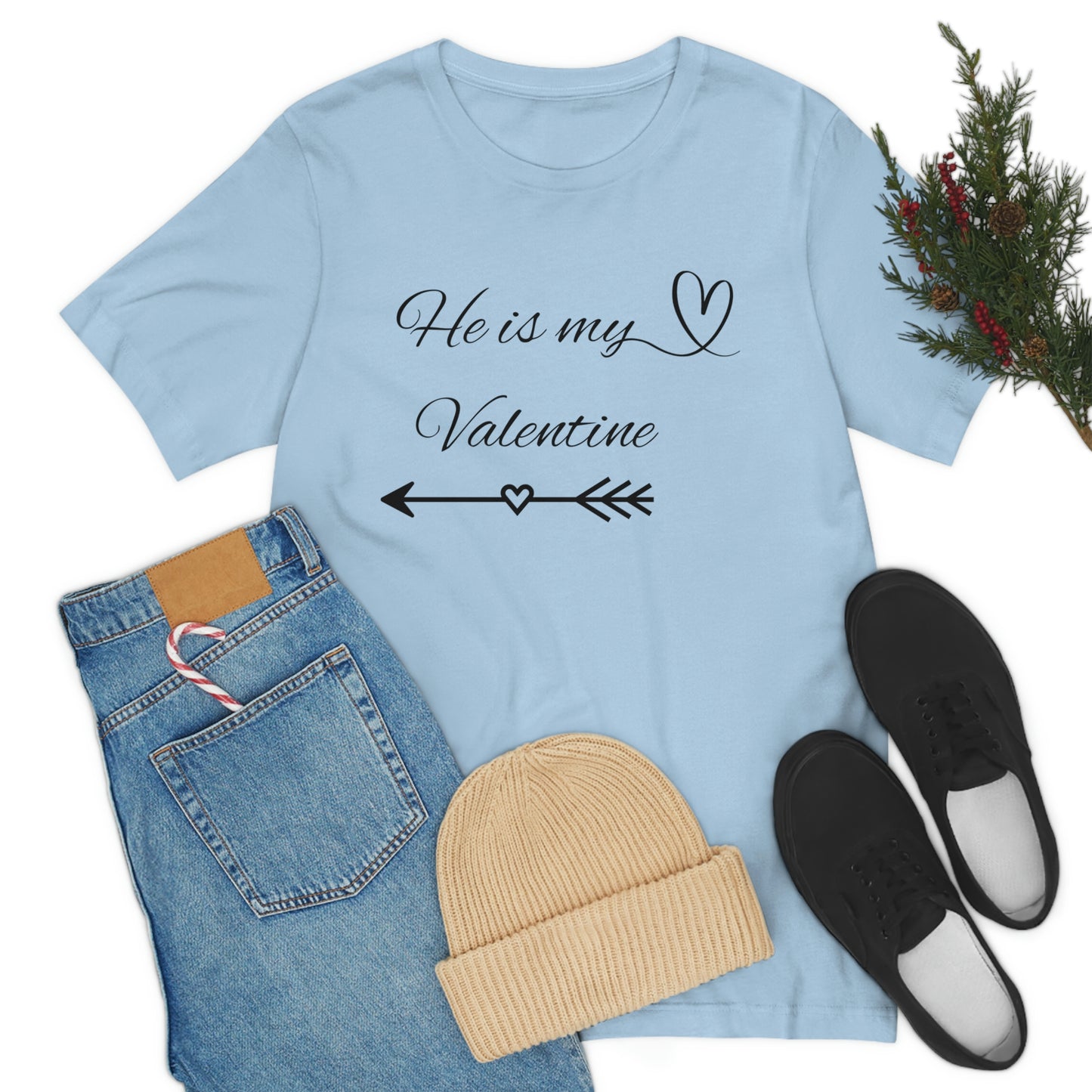 He is My Valentine, dark letter, Shirt