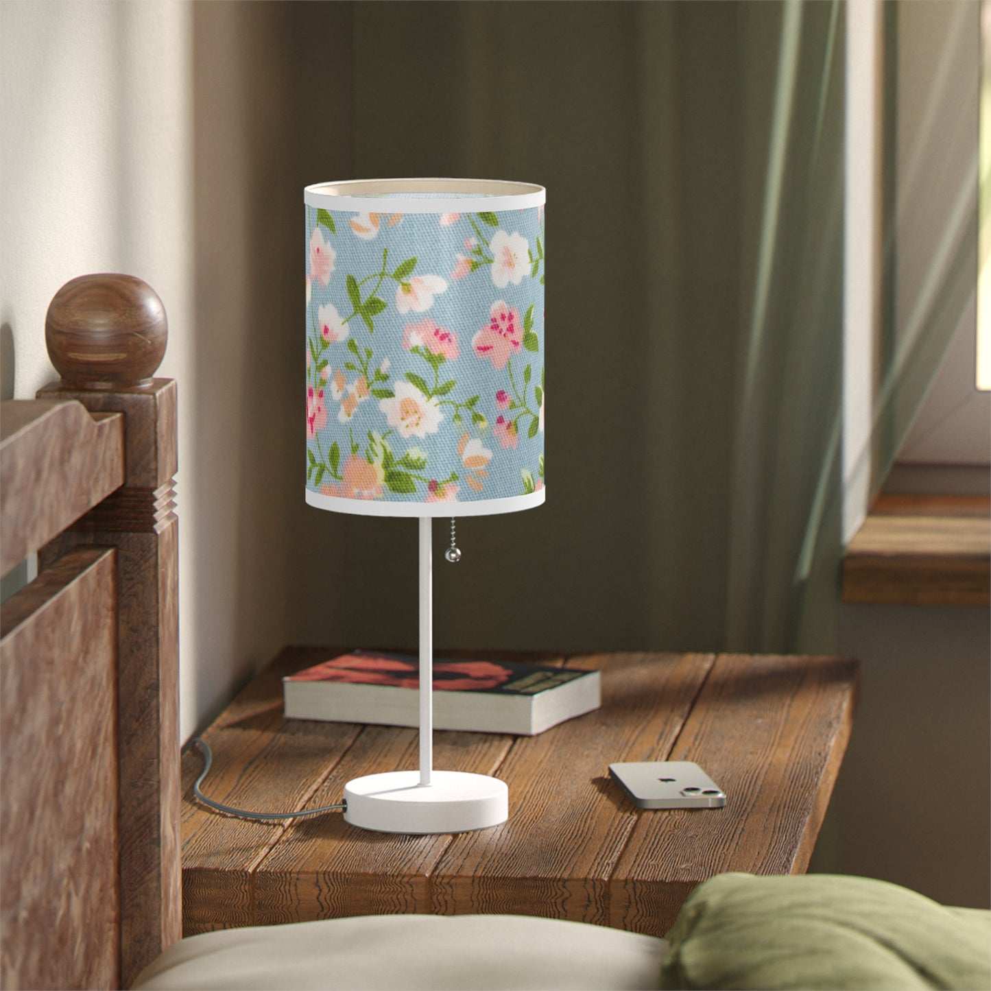 Blue Azure Lamp on a Stand, US|CA plug
