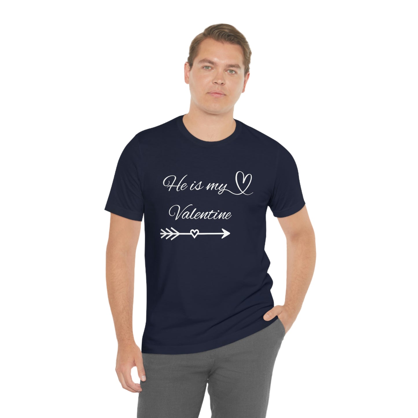 He is My Valentine, with White Letters, Shirt