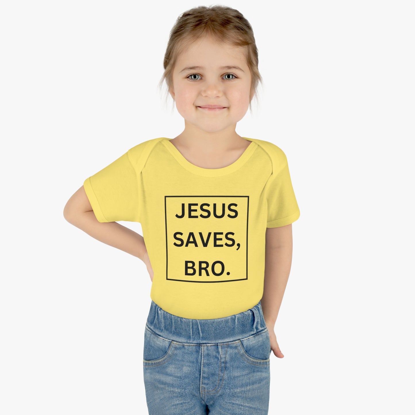 Jesus Saves Bro, Infant Baby Rib Bodysuit