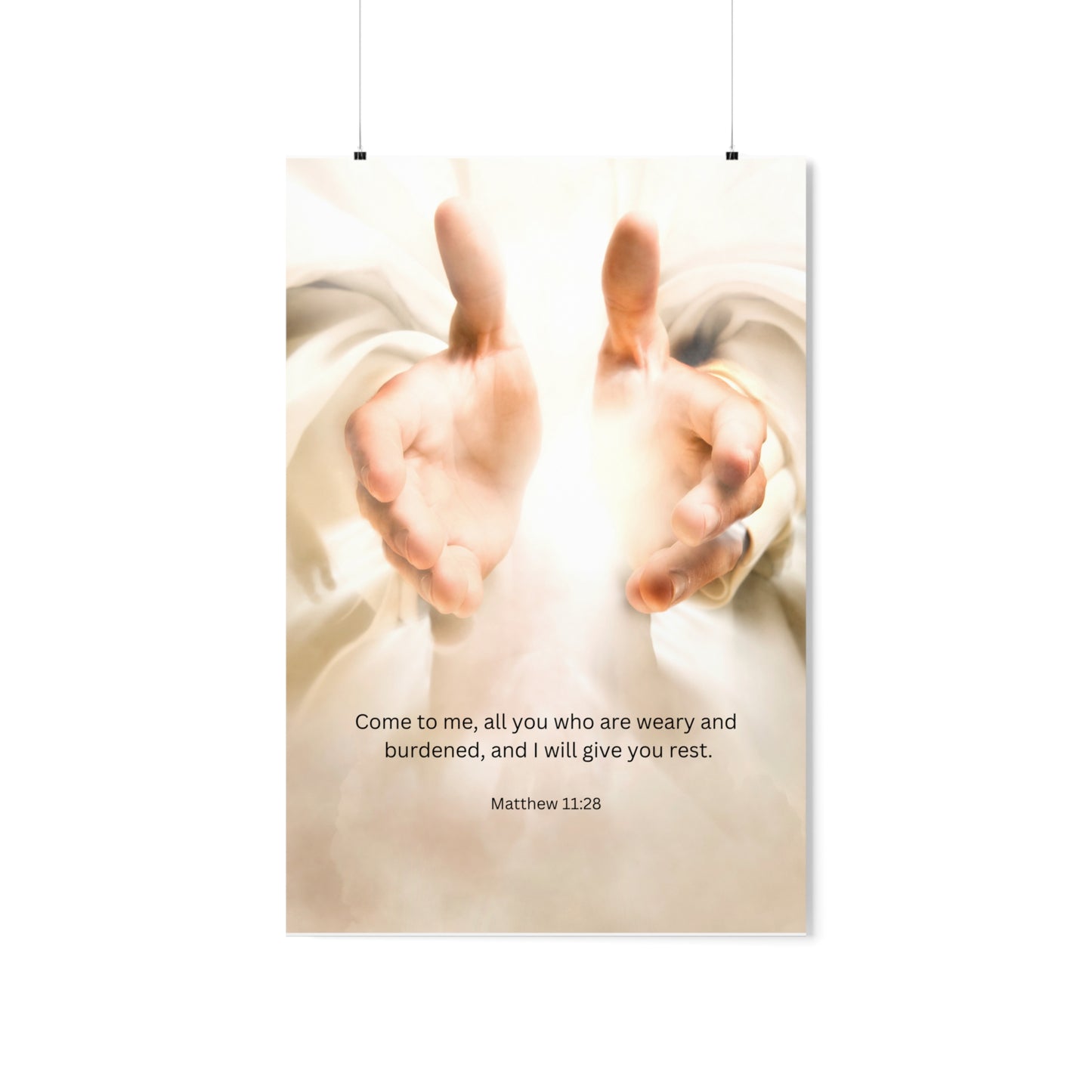 Matthew 11:28 Matte Poster