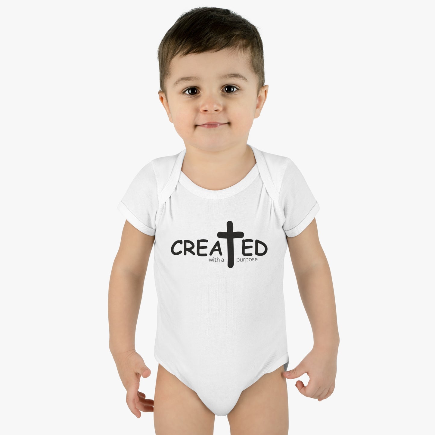 Created With A Purpose, Infant Baby Rib Bodysuit