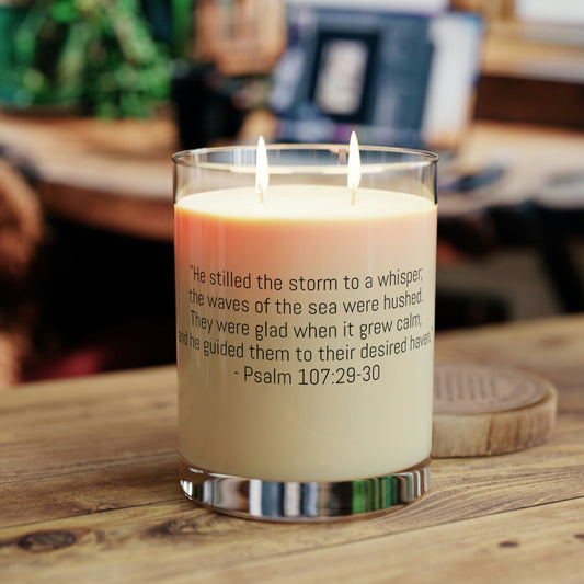 Psalm 107:29-30 Candle, 11oz