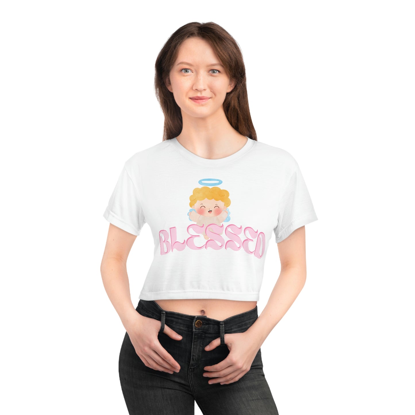 Blessed Baby Angel Crop Top