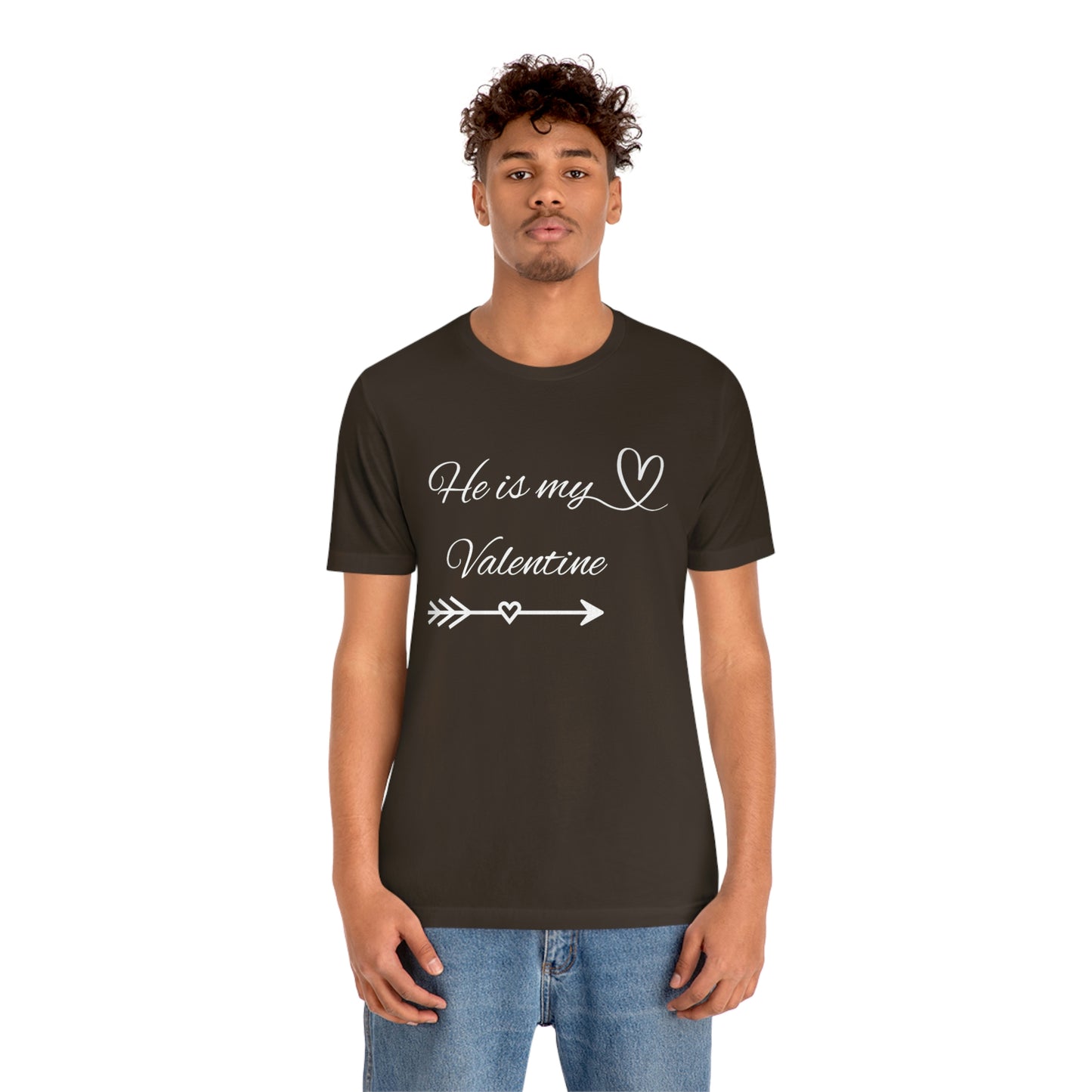 He is My Valentine, with White Letters, Shirt