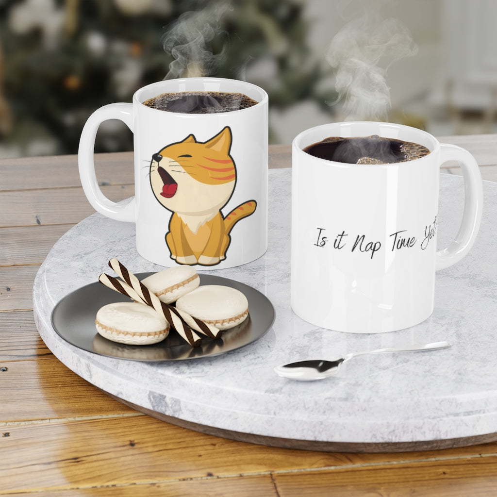 Sleepy Cat Ceramic Mugs
