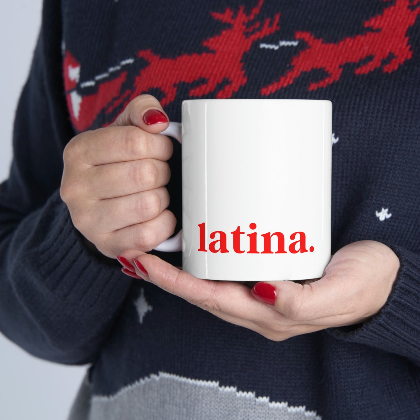 Latina Period, White Ceramic Mug 11oz