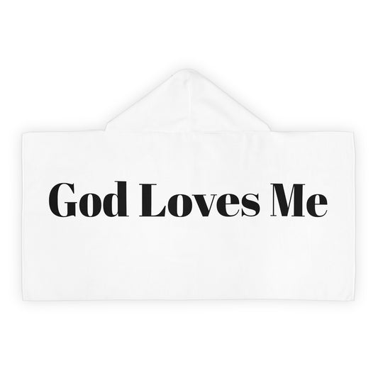God Loves Me Youth Hooded Towel