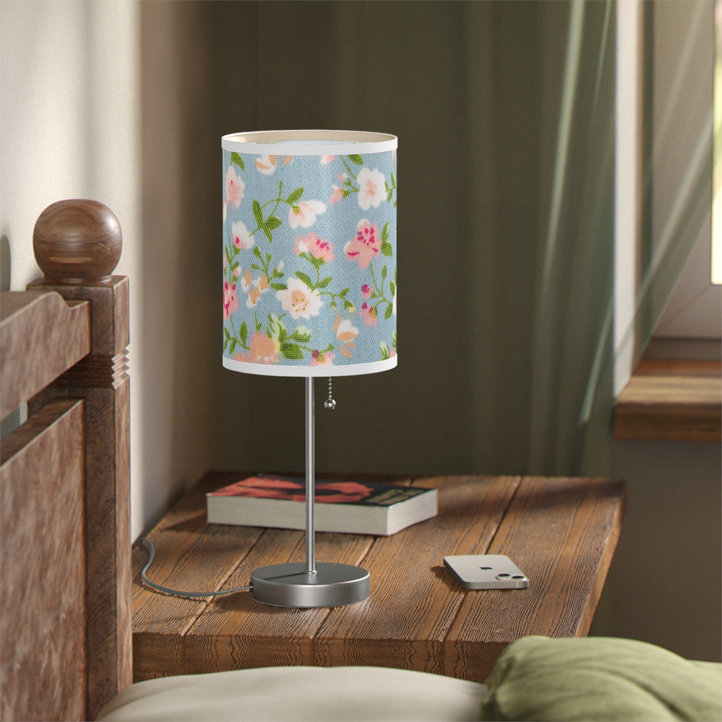 Blue Azure Lamp on a Stand, US|CA plug