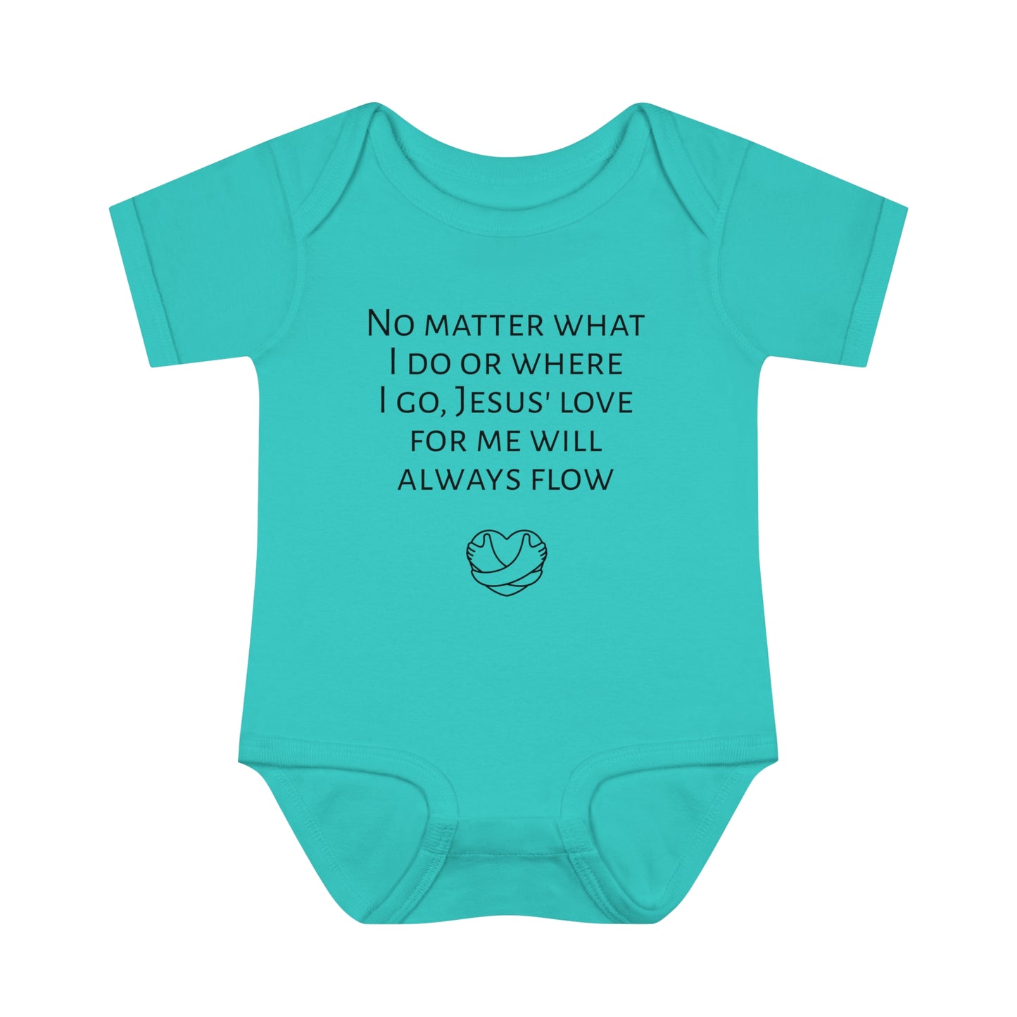 Jesus' Love For Me Will Always Flow, Infant Baby Rib Bodysuit