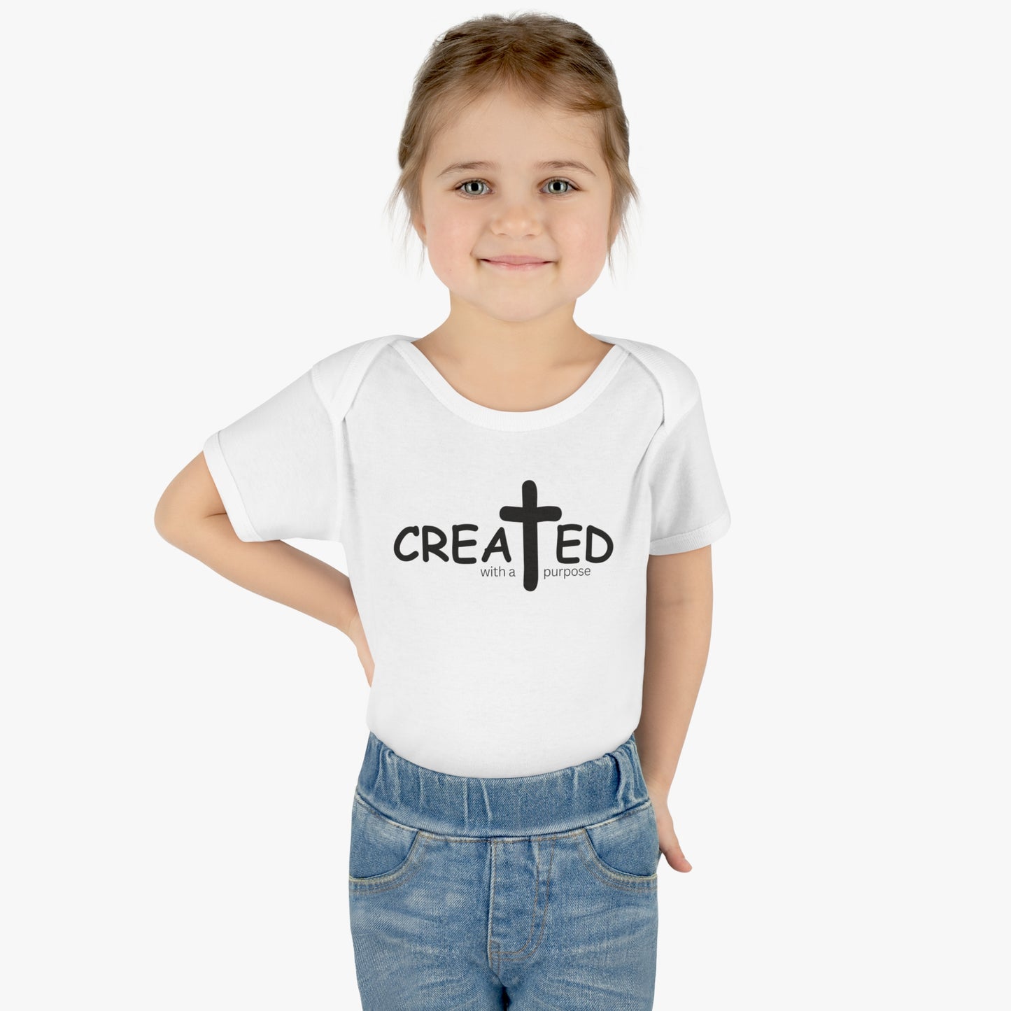 Created With A Purpose, Infant Baby Rib Bodysuit