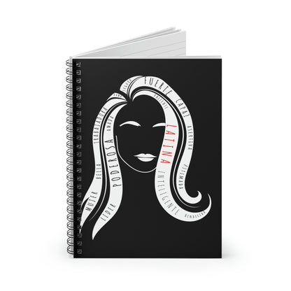 Inverse Fuerza Latina Spiral Notebook - Ruled Line