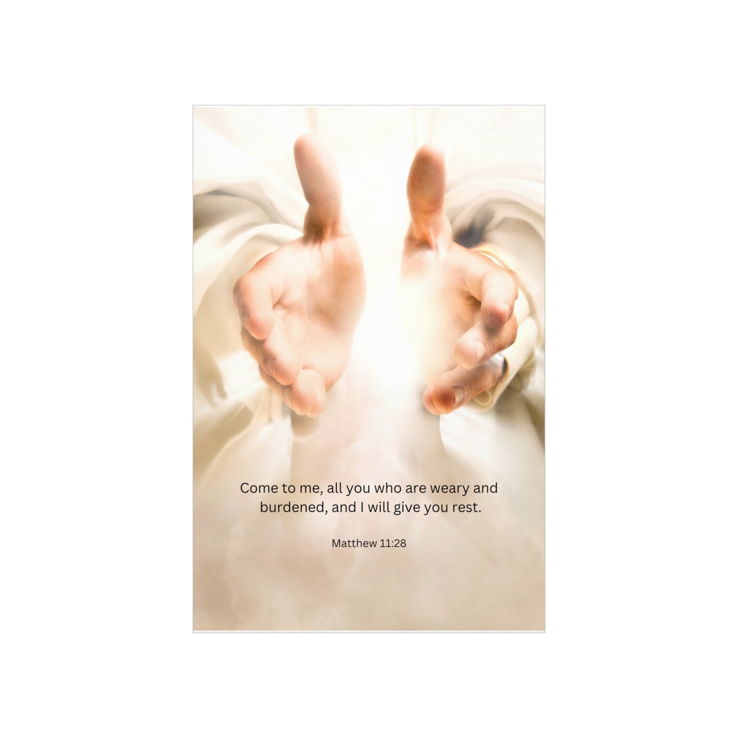 Matthew 11:28 Matte Poster
