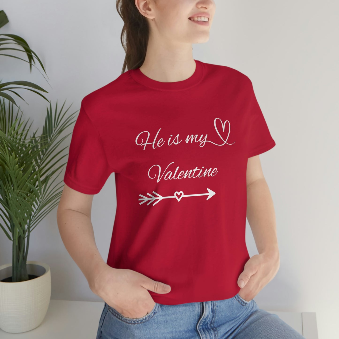 He is My Valentine, with White Letters, Shirt