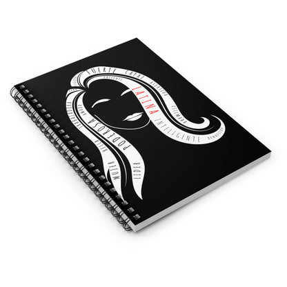 Inverse Fuerza Latina Spiral Notebook - Ruled Line