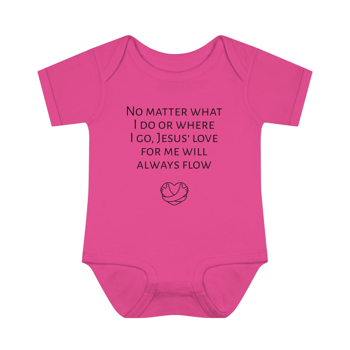 Jesus' Love For Me Will Always Flow, Infant Baby Rib Bodysuit