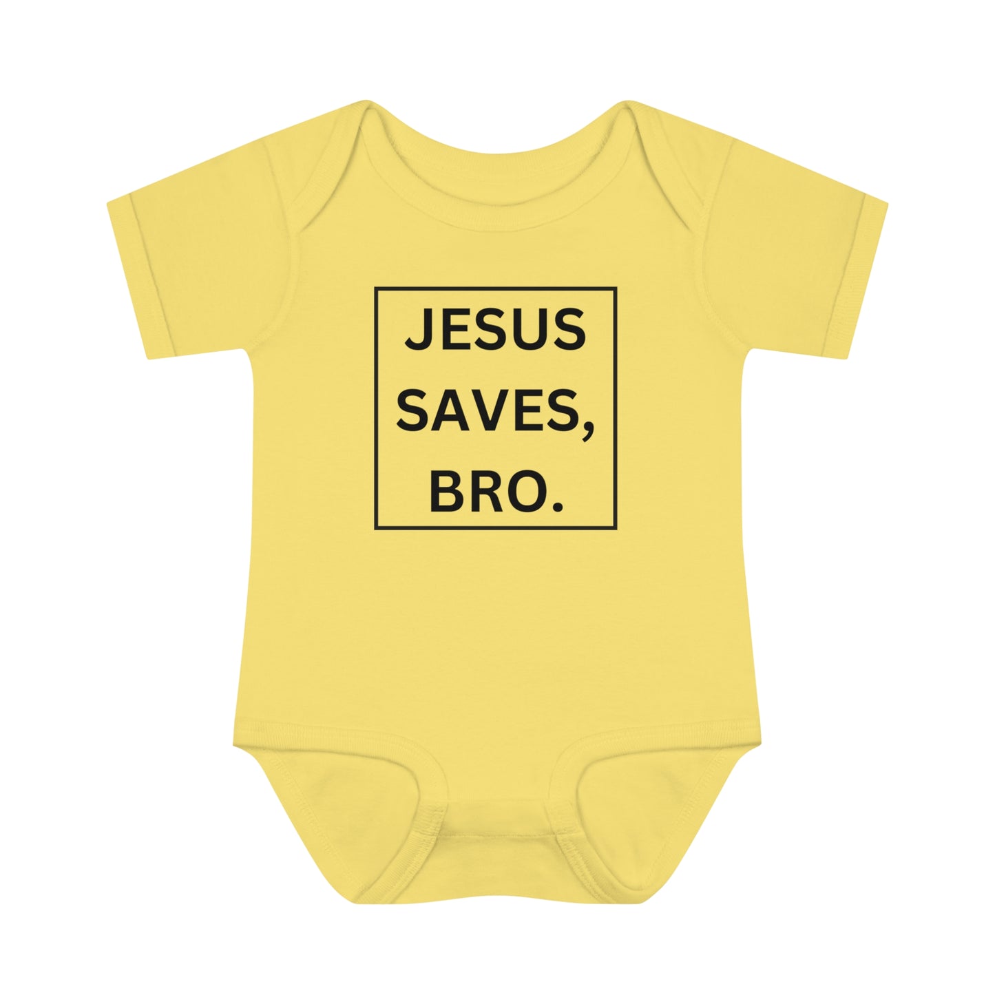 Jesus Saves Bro, Infant Baby Rib Bodysuit