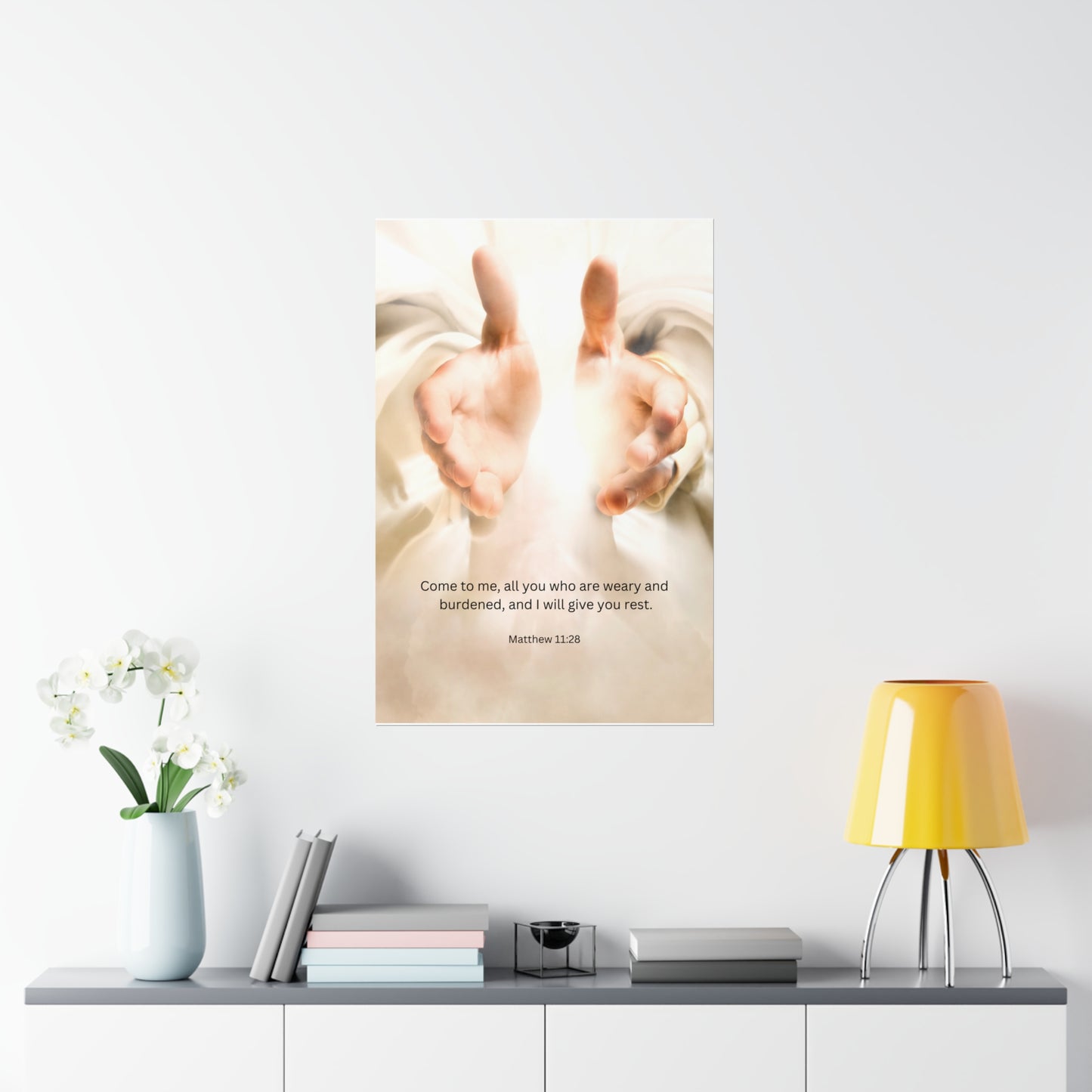 Matthew 11:28 Matte Poster