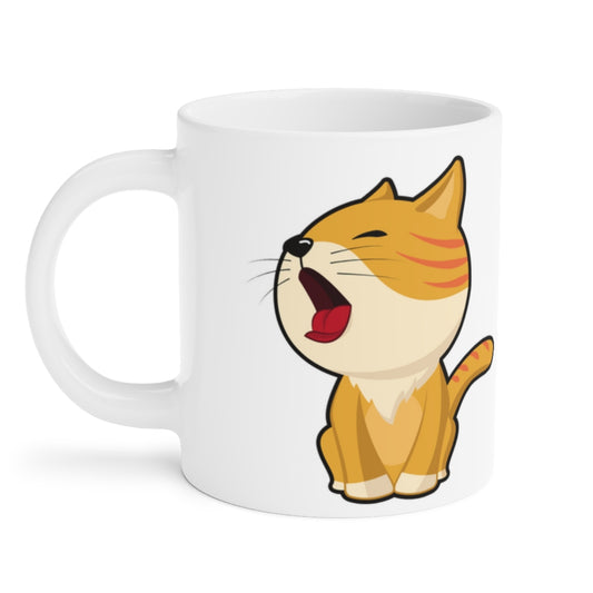Sleepy Cat Ceramic Mugs