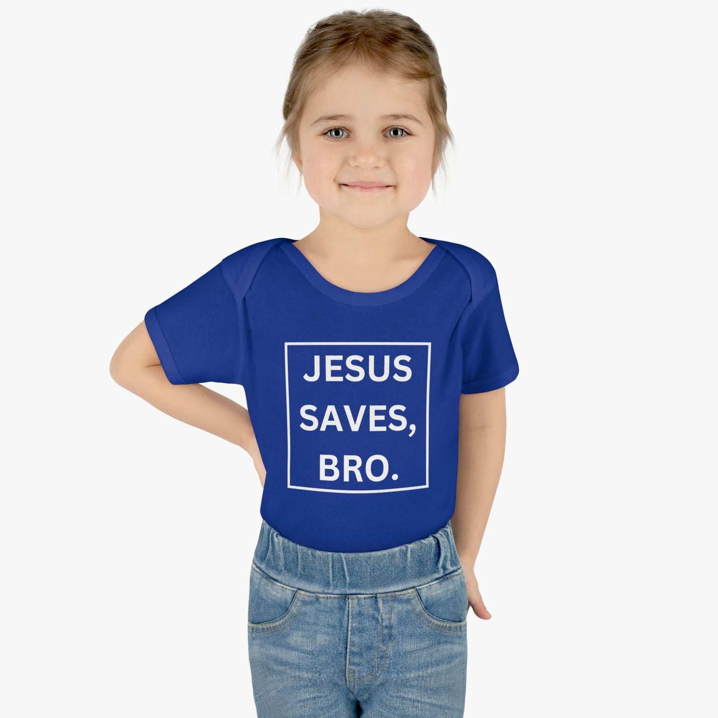 Jesus Saves Bro, Infant Baby Rib Bodysuit