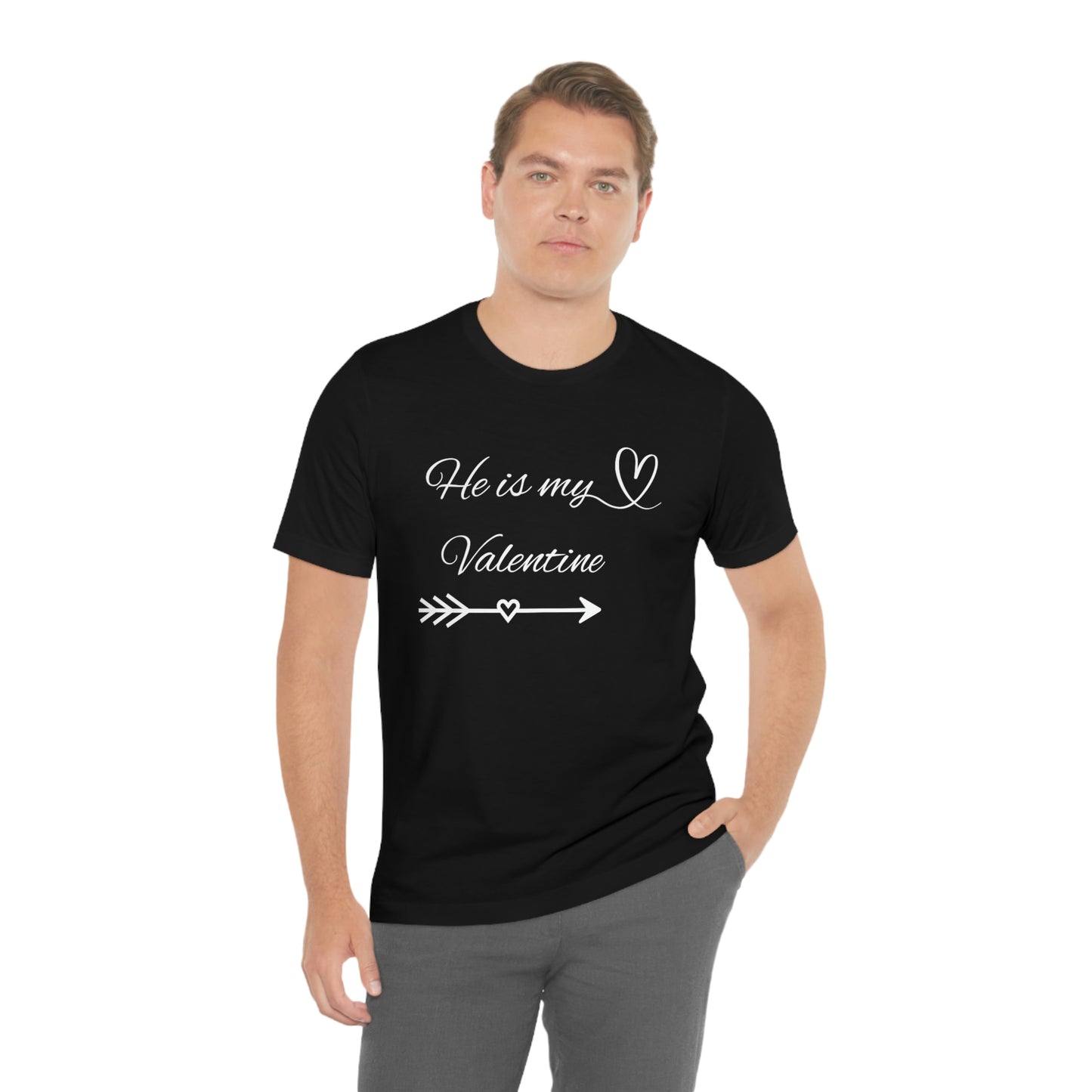 He is My Valentine, with White Letters, Shirt