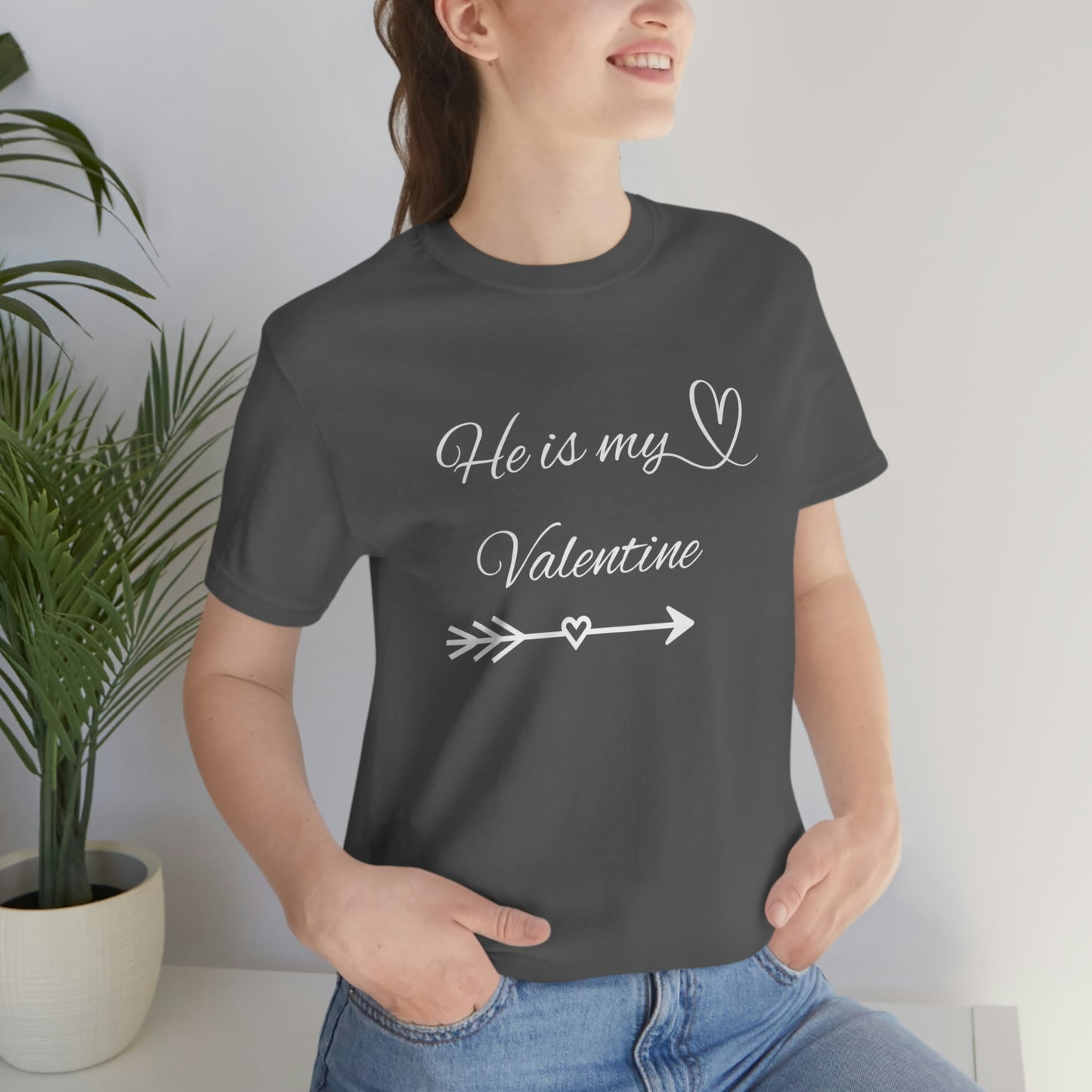 He is My Valentine, with White Letters, Shirt