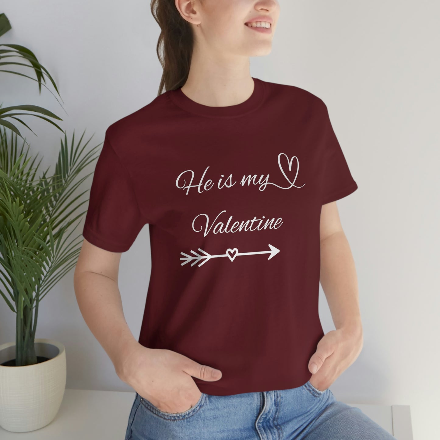 He is My Valentine, with White Letters, Shirt