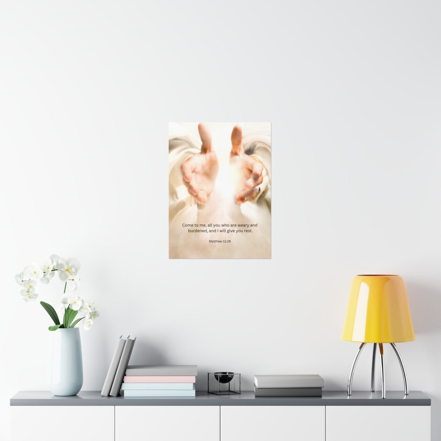 Matthew 11:28 Matte Poster