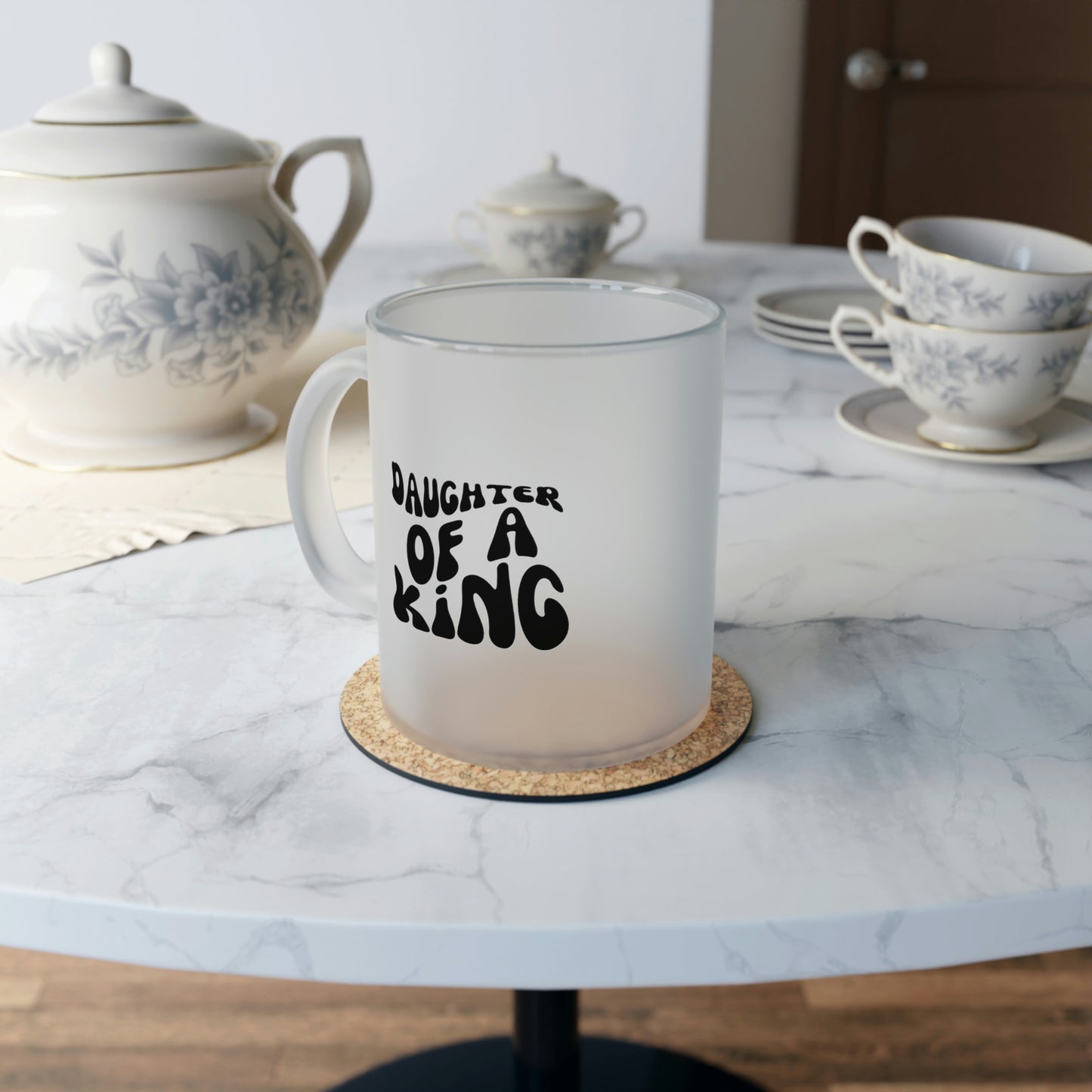 Daughter Of A King, Frosted Glass Mug