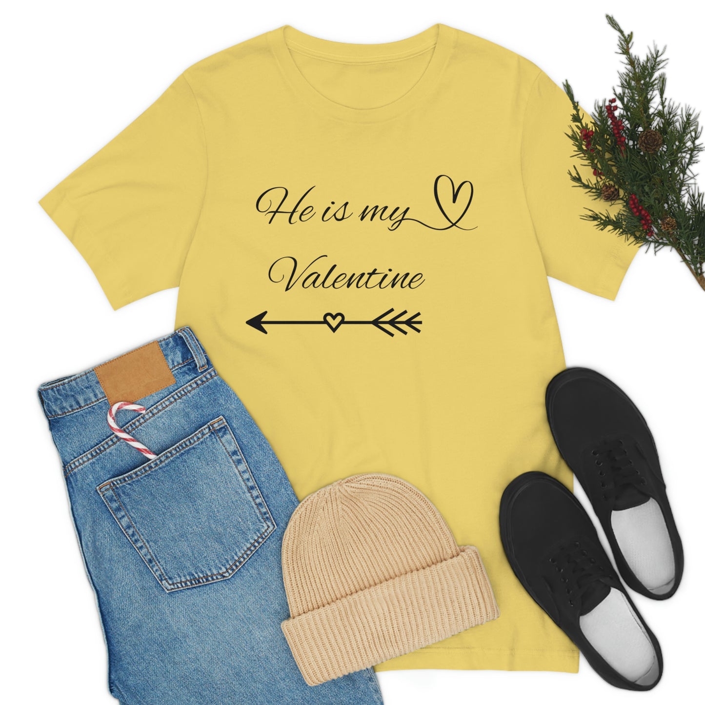He is My Valentine, dark letter, Shirt