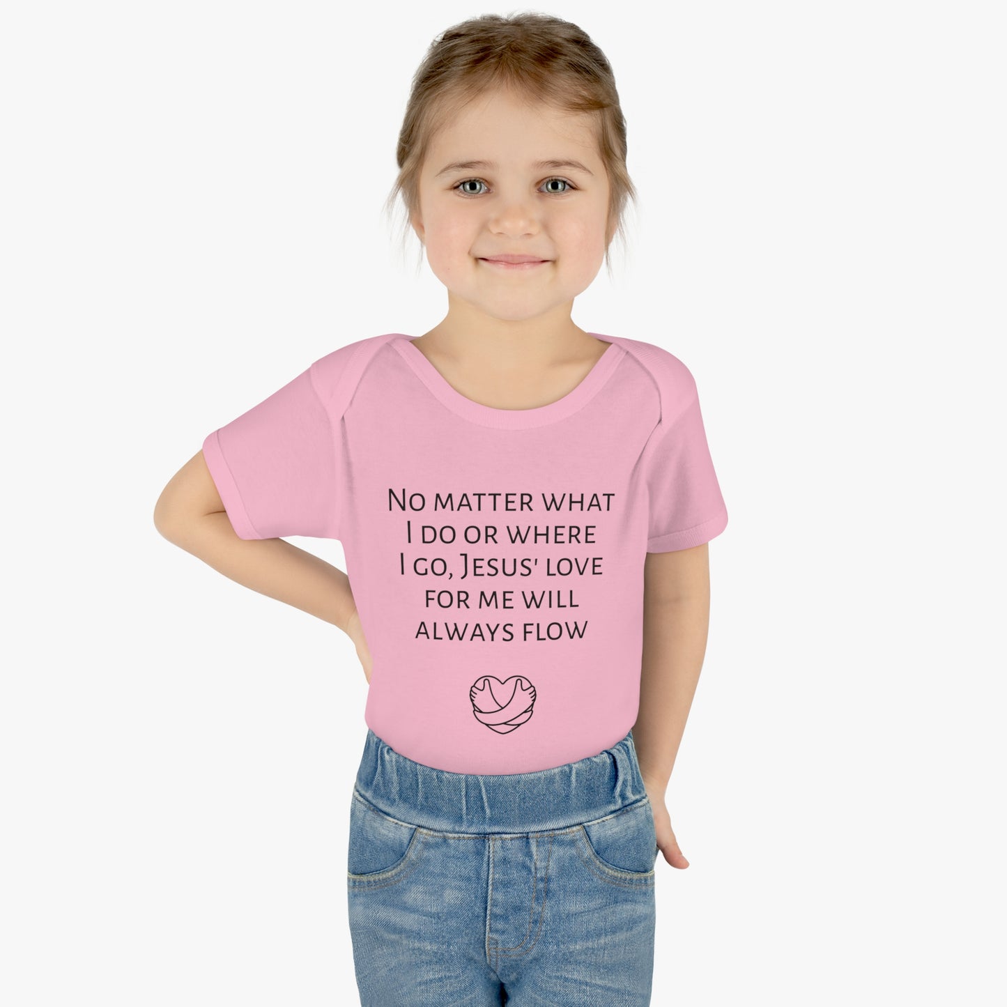 Jesus' Love For Me Will Always Flow, Infant Baby Rib Bodysuit