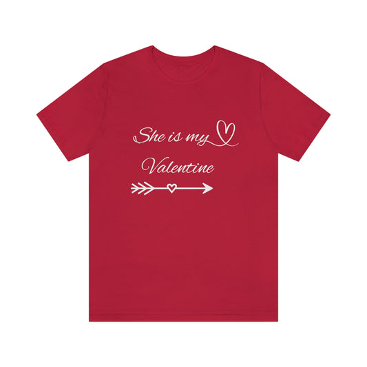 She is My Valentine, with White Letter, Shirt