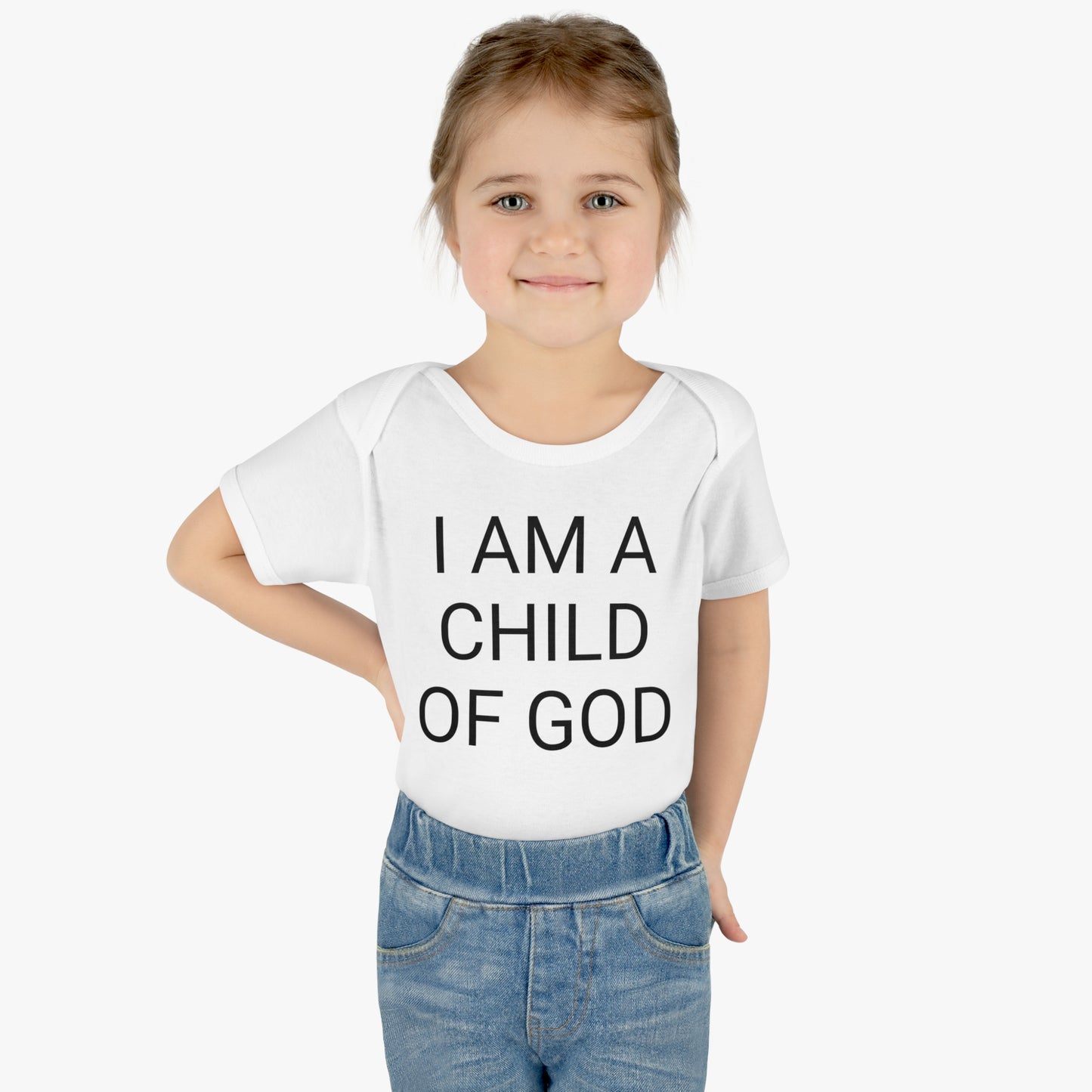 I Am A Child Of God, Infant Baby Rib Bodysuit