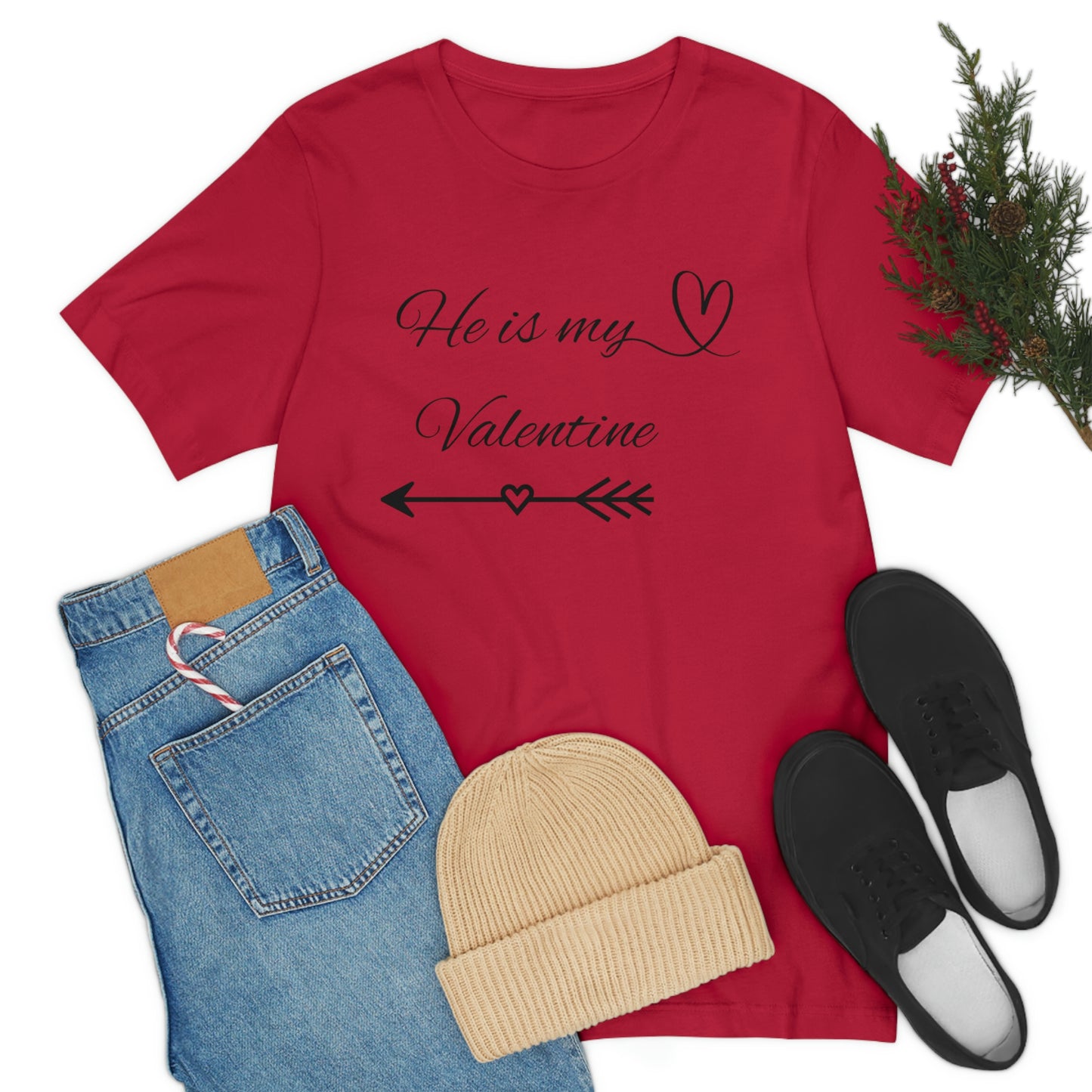 He is My Valentine, dark letter, Shirt