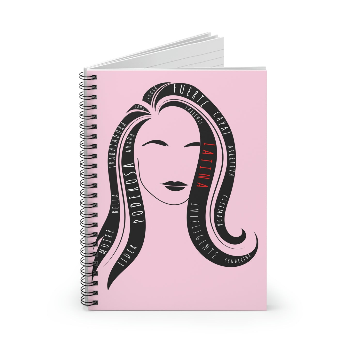 Fuerza Latina Pink Spiral Notebook - Ruled Line