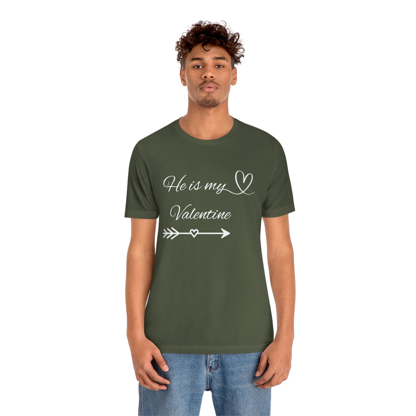He is My Valentine, with White Letters, Shirt
