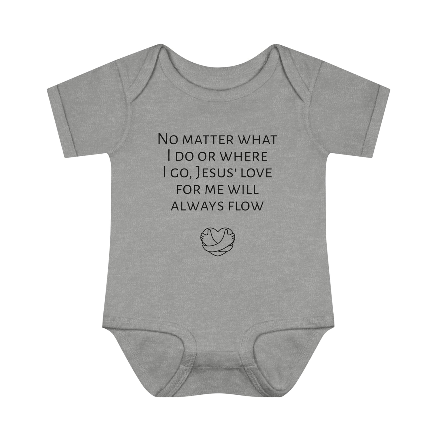 Jesus' Love For Me Will Always Flow, Infant Baby Rib Bodysuit
