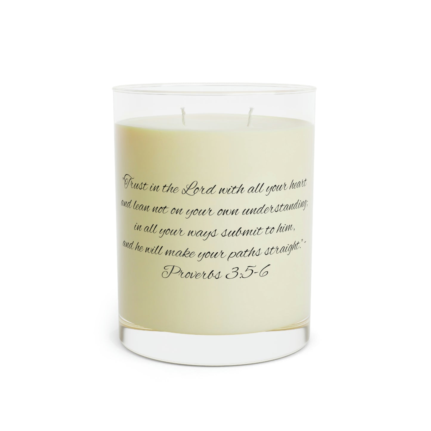 Proverbs 3:5-6 Candle, 11oz