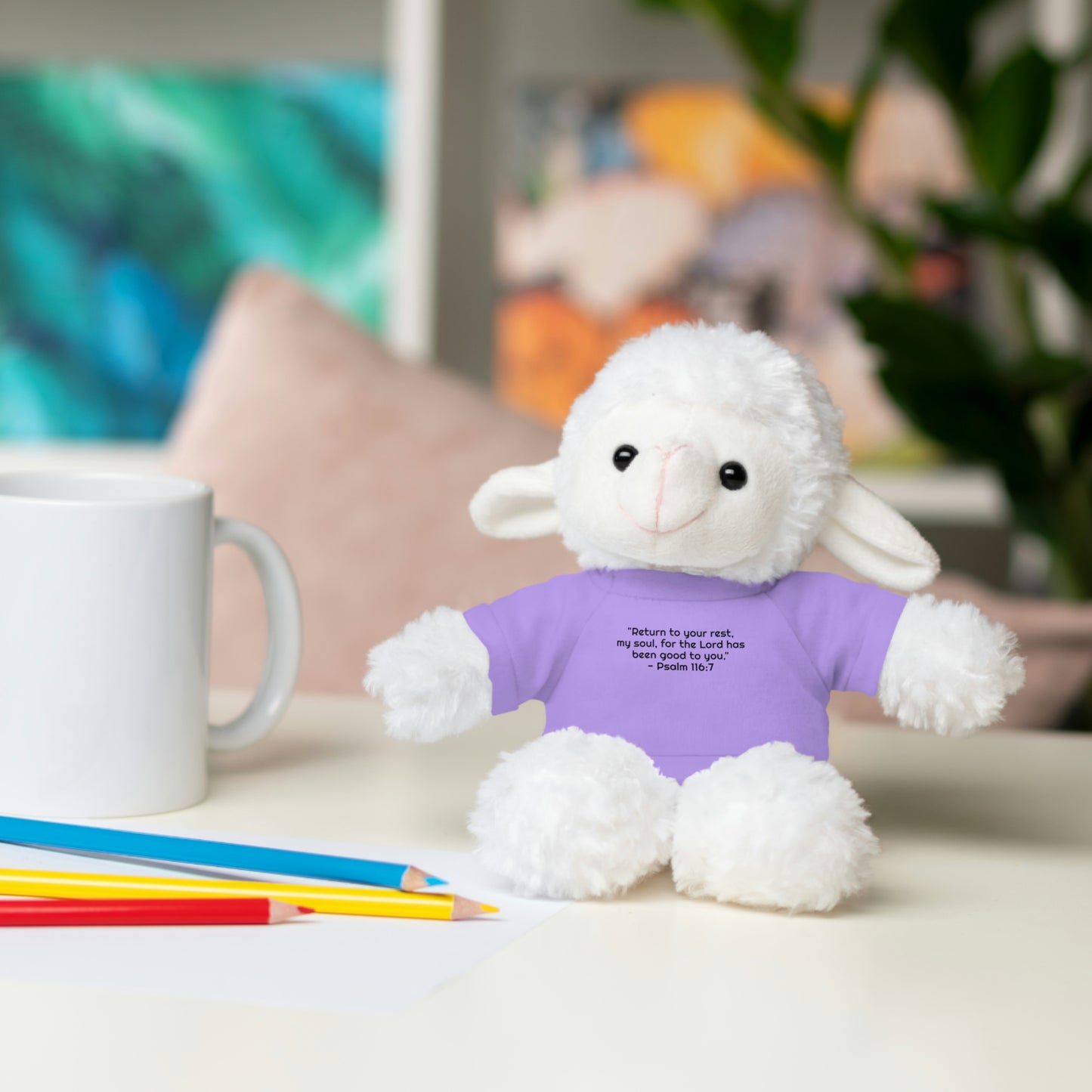 Psalm 116:7, Stuffed Animal with Tee