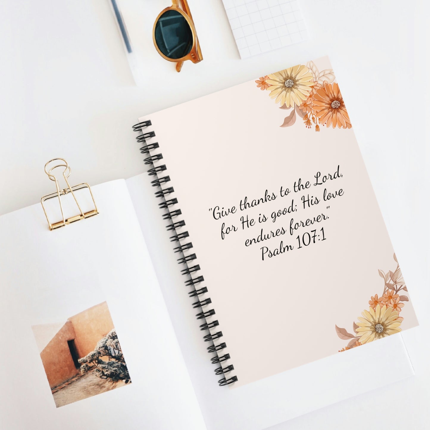 Psalm 107 Gratitude Journal - Ruled Line
